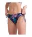 Womens/ladies Lona Floral Side Tie Bikini Bottoms Dark Blue Animal-3