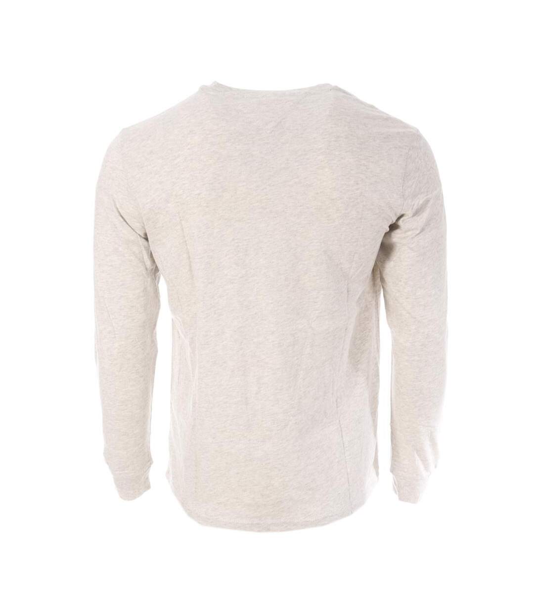 T-Shirt manches longues gris chiné homme tommy hilfiger chest-2