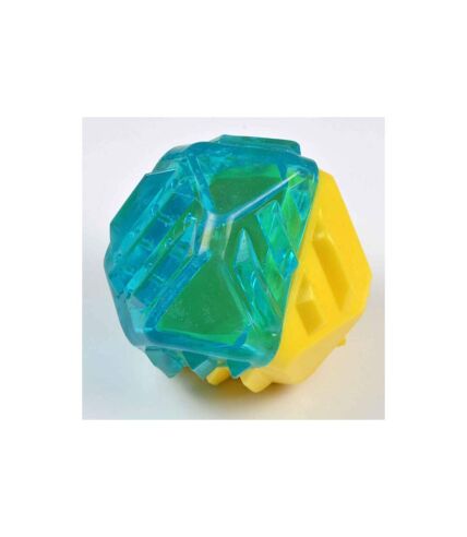 Jouet pour Chien Givré Diamant 7cm Bleu & Jaune