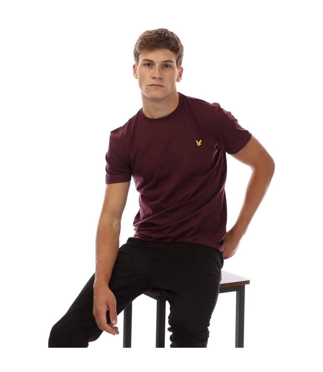 T-shirt Martin Homme Bordeaux Lyle & Scott-1