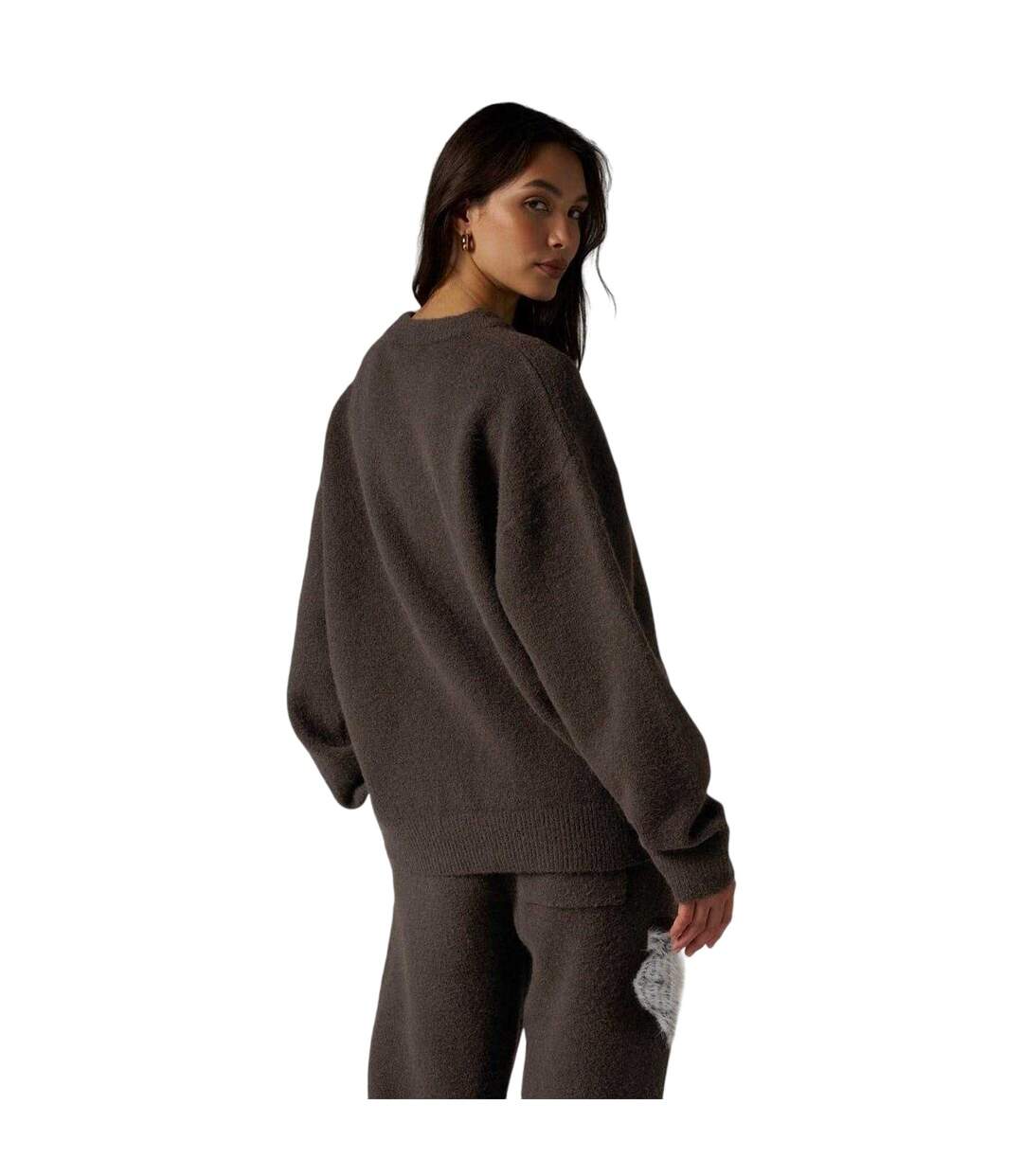 Sweat Hiver Femme Marron Couture-3
