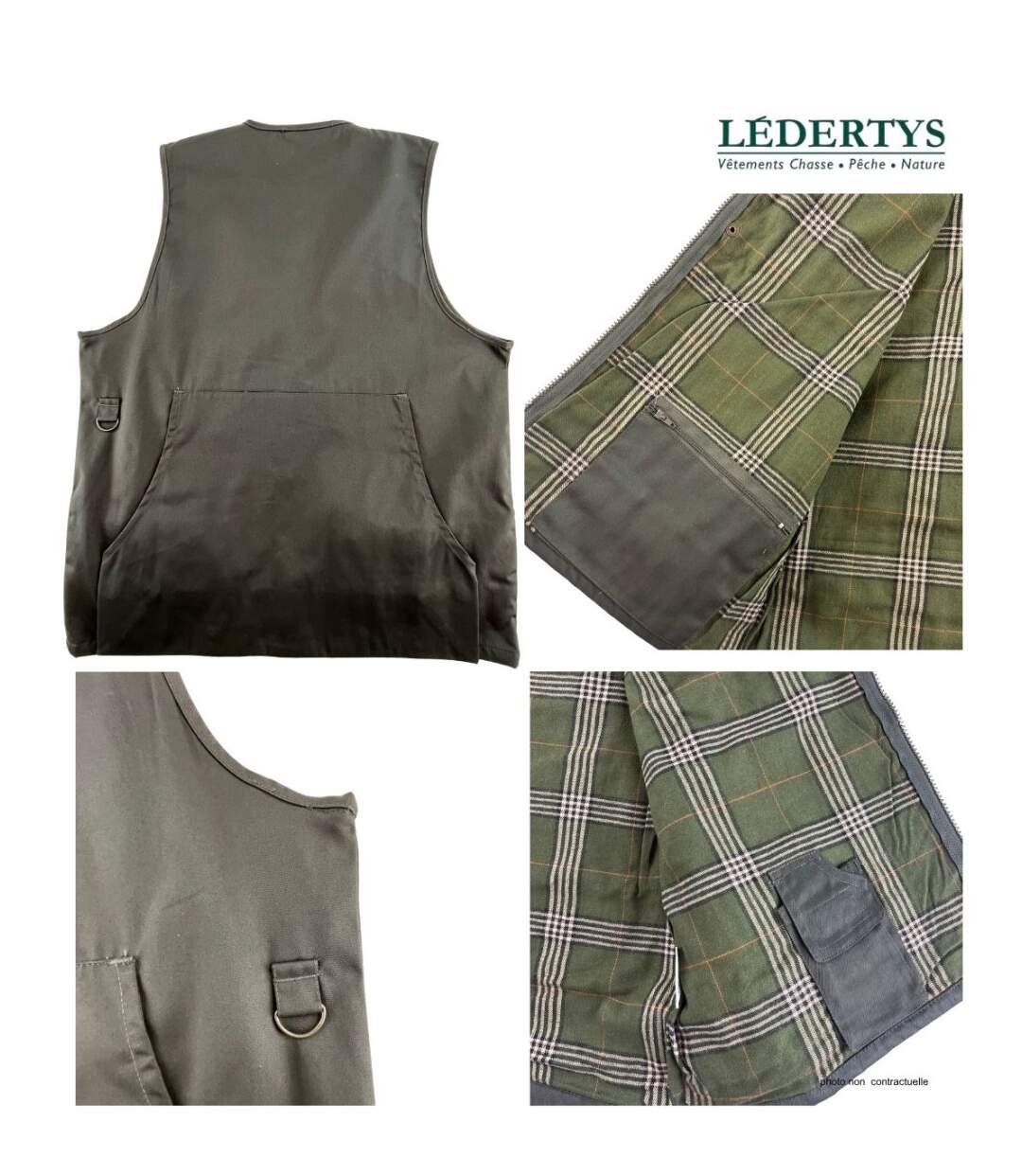 Gilet de Chasse LEDERTYS Spécial Munitions LY0204 – Cartouchière Haute Capacité, Carnier et Épaules Matelassées-5