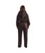 Womens/ladies Classics Cropped Full Zip Hoodie Chocolate Brown Mars The Label-3