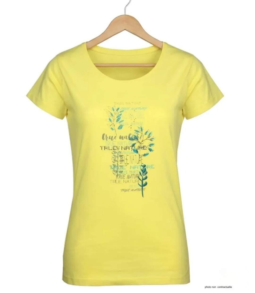 Tee-shirt Mayflower Dojo1 en coton jaune : l'éclat de la nature et son motif Herbier-2