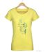 Tee-shirt Mayflower Dojo1 en coton jaune : l'éclat de la nature et son motif Herbier-2