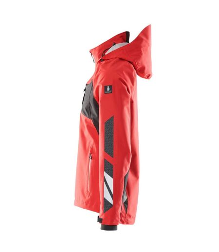 Mens Accelerate Soft Shell Jacket Traffic Red Black Mascot