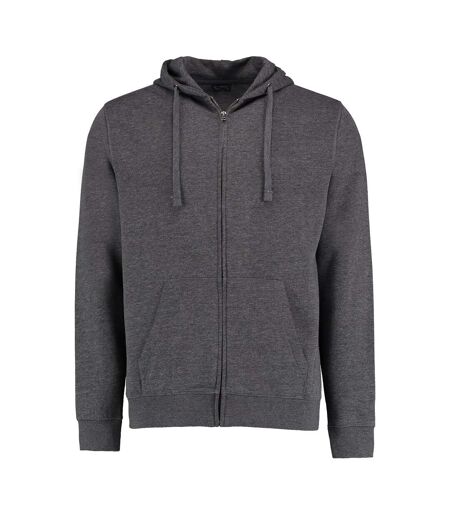 Sweat À Capuche Et Fermeture Zippée Homme Gris Foncé Marne Kustom Kit