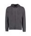 Sweat À Capuche Et Fermeture Zippée Homme Gris Foncé Marne Kustom Kit-1