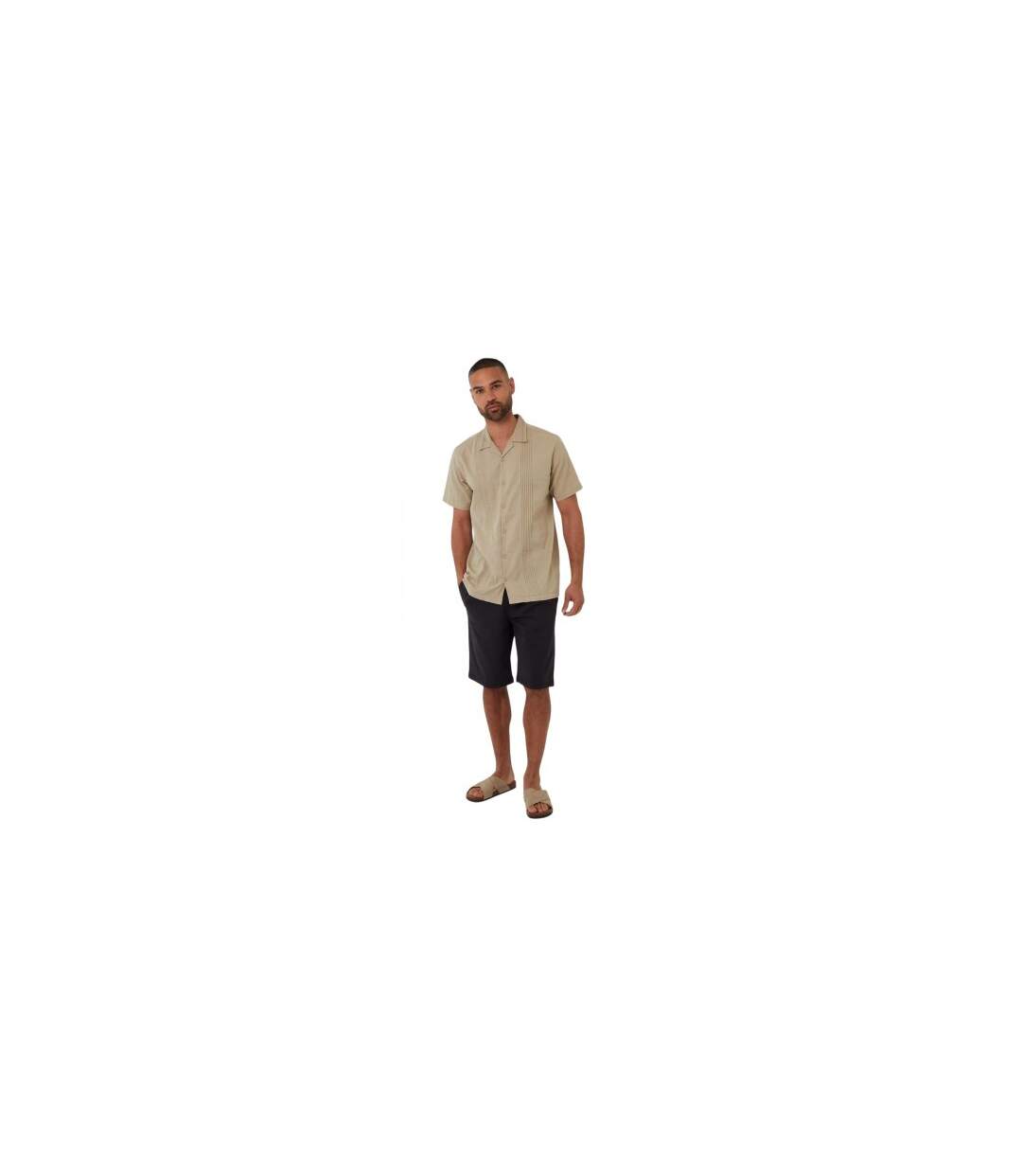 Mens Urmston Shirt Stone Threadbare-1