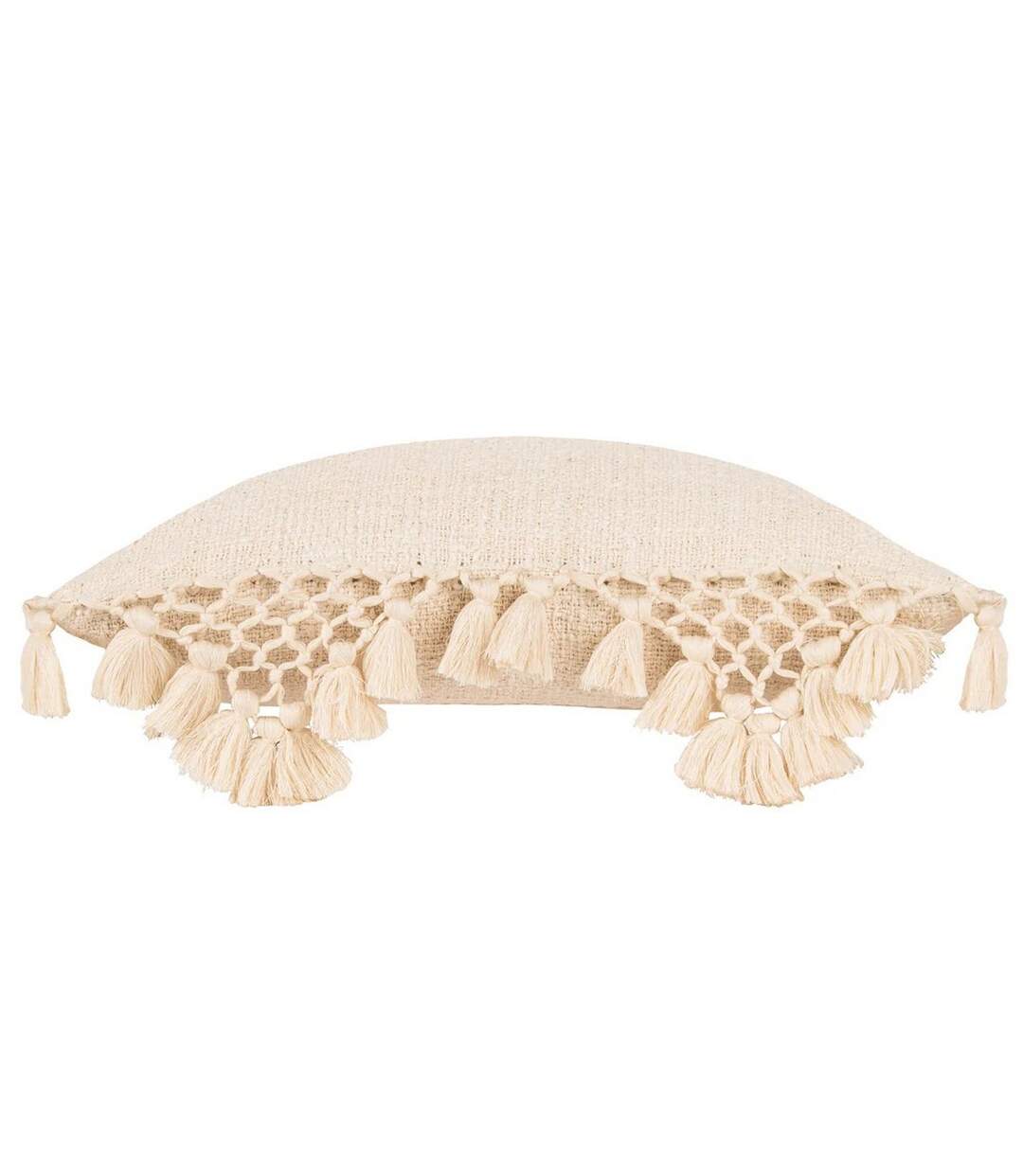 Anko tassel macramé cushion cover 45cm x 45cm oatmeal Yard