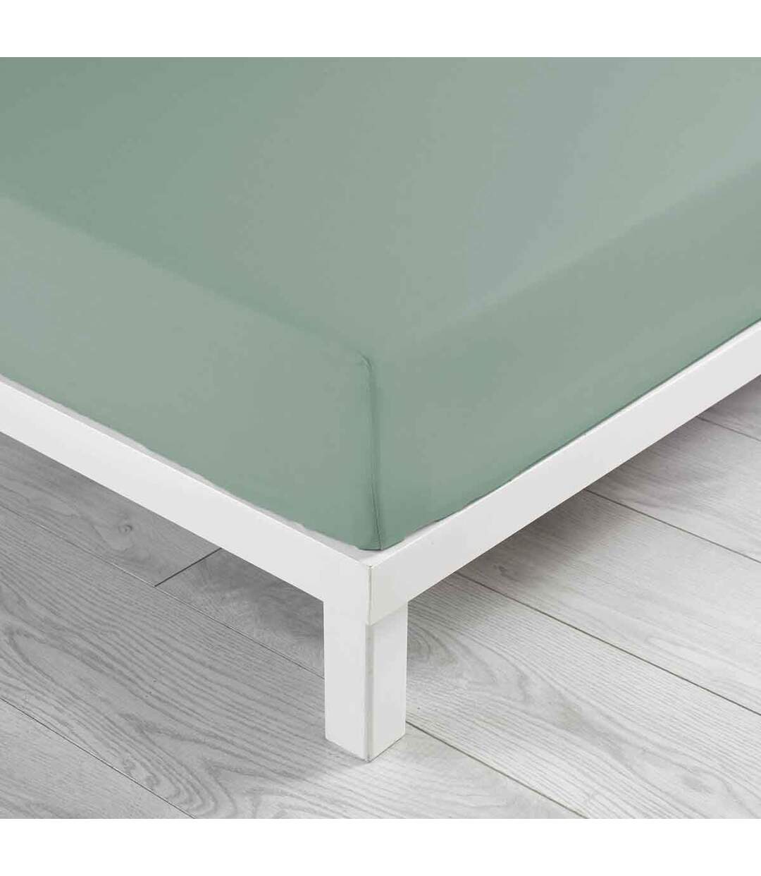 Drap Housse en Coton Linette 140x190cm Sauge-2