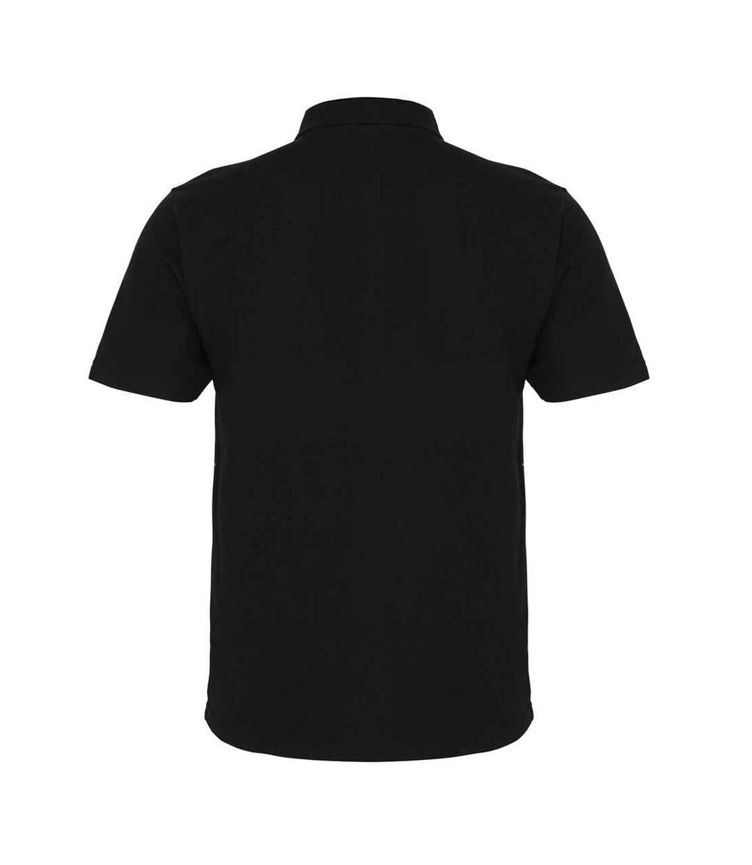 Mens pique stud front polo shirt black Premier