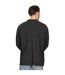 Mens acid wash combed ringspun cotton extended neckline oversized long-sleeved t-shirt acid black Casual Classics-3