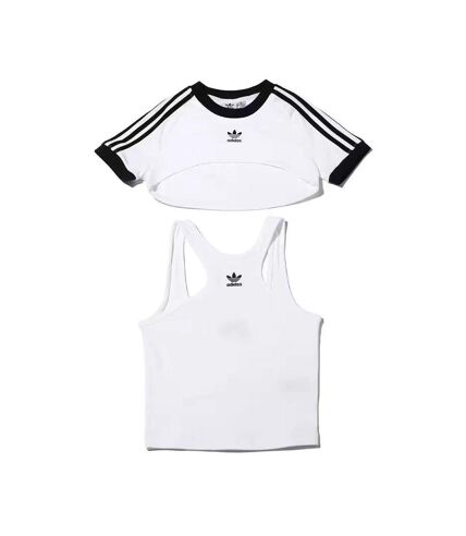 T-shirts + Débardeur Blanc Femme Adidas Tee IC8808 - S