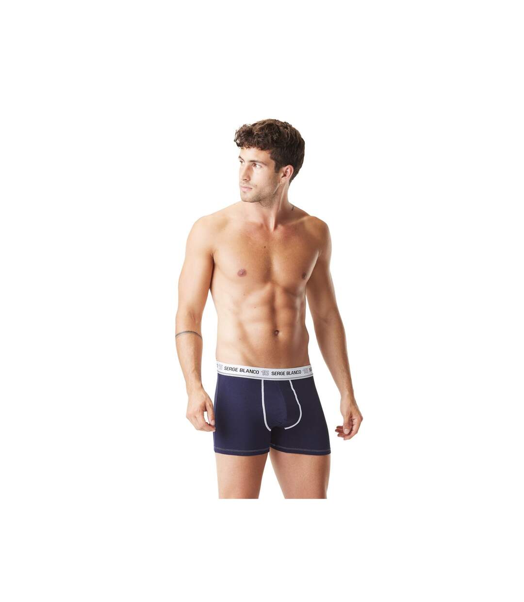 Lot de 2 Boxers homme avec surpiqûres Class Serge Blanco-3