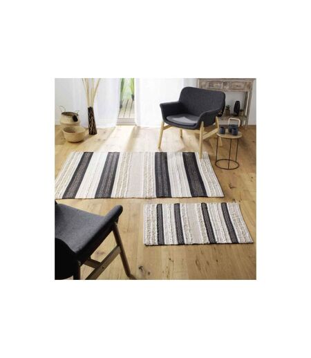 Tapis Déco Mirage 60x90cm Naturel & Noir