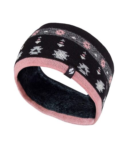 Heat Holders - Ladies Thick Winter Warm Patterned Fleece Lined Thermal Headband