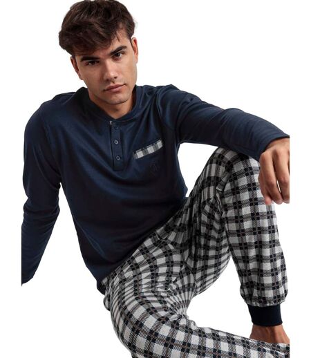 Pyjama tenue pantalon polo manches longues Classic Checks Admas