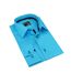 Chemise Coupe Ajustée Coton Turquoise Ethan