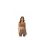 Brassière De Sport Motif/style Côtelé Femme Marron USA-1