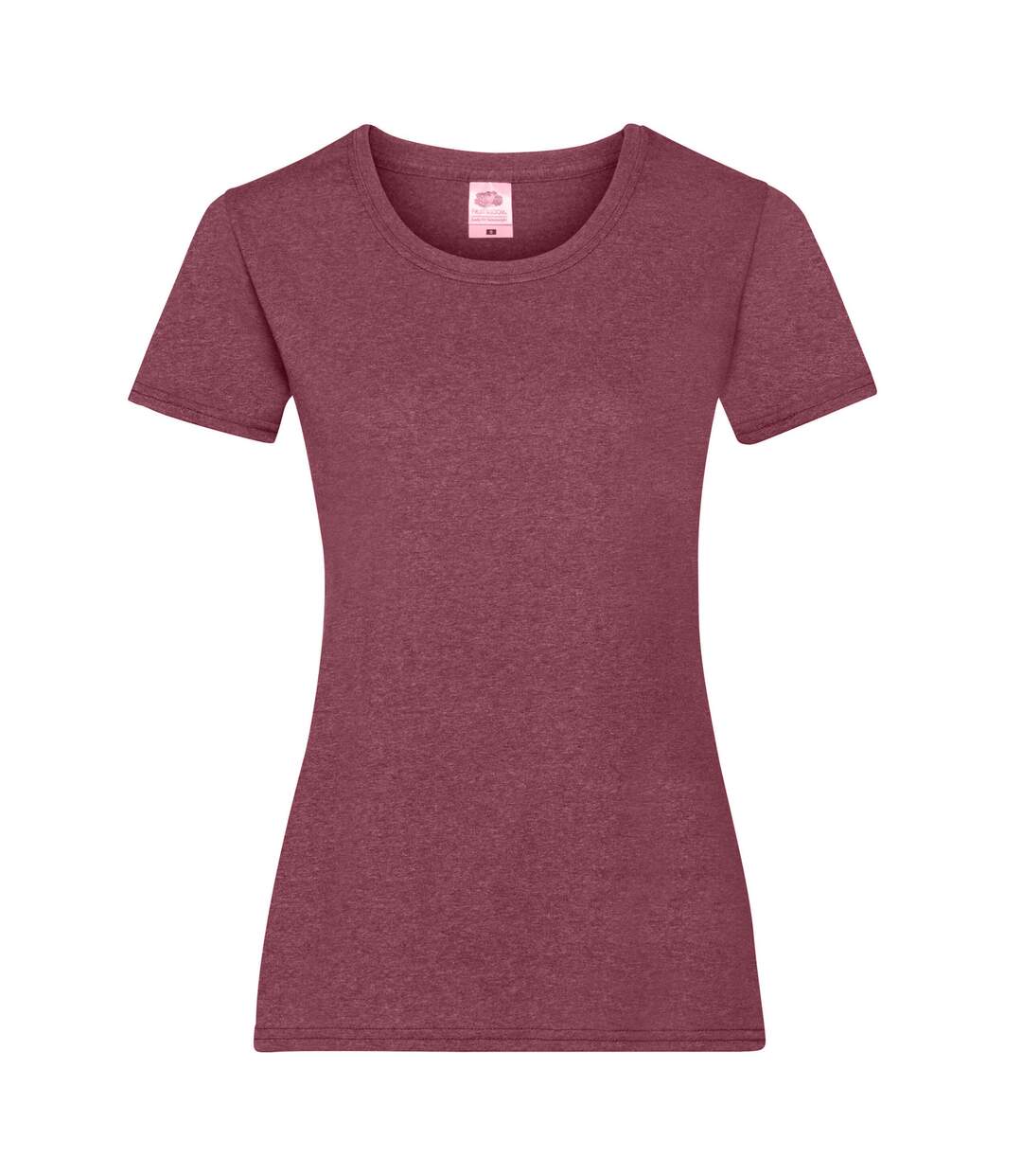 T-shirt Valueweight Femme Bordeaux Chiné Fruit Of The Loom-1
