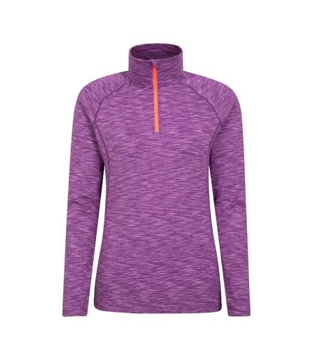 Womens/ladies Bend & Stretch Half Zip Midlayer Berry Mountain Warehouse