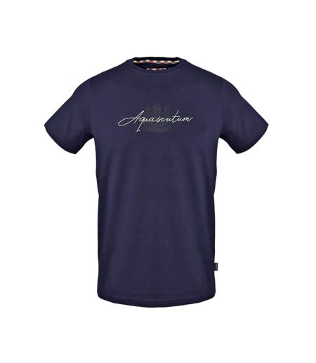 T-shirt Motif/style Texte Homme Bleu Marine Aquascutum