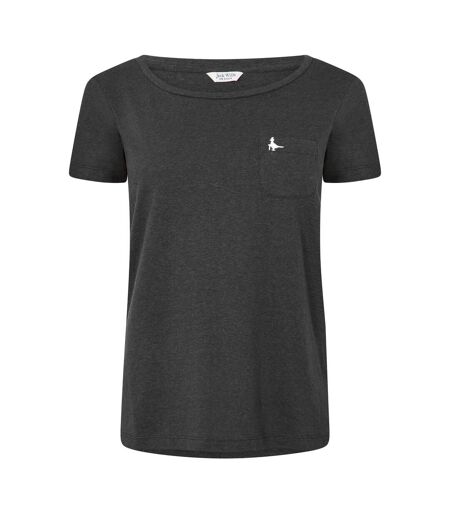 Womens/ladies Fullford Chest Pocket T-shirt Black Jack Wills