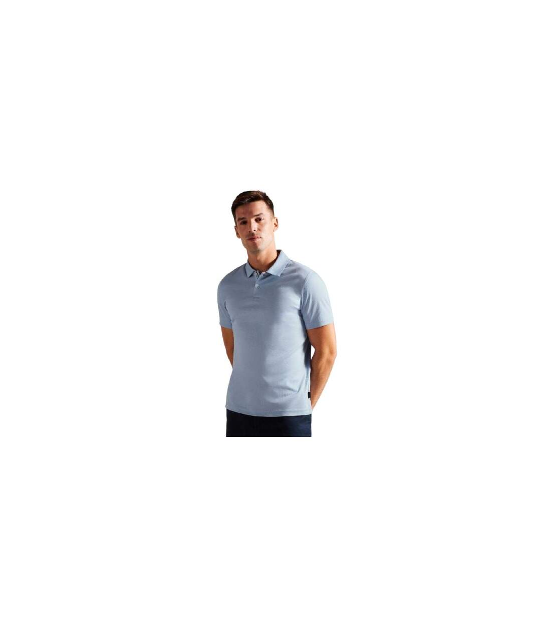 Polo Zeiter Homme Bleu Pâle Ted Baker-1