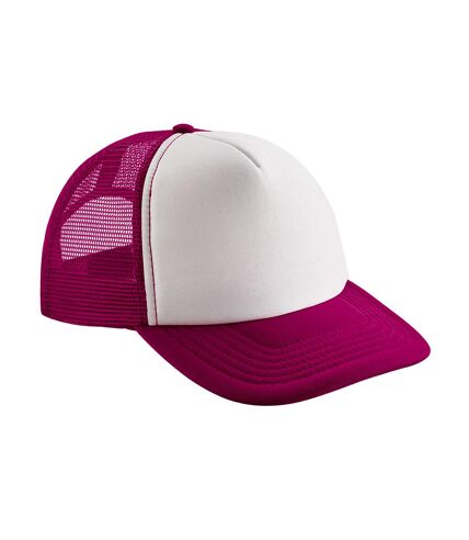 Casquette trucker adulte fuchsia / blanc Beechfield