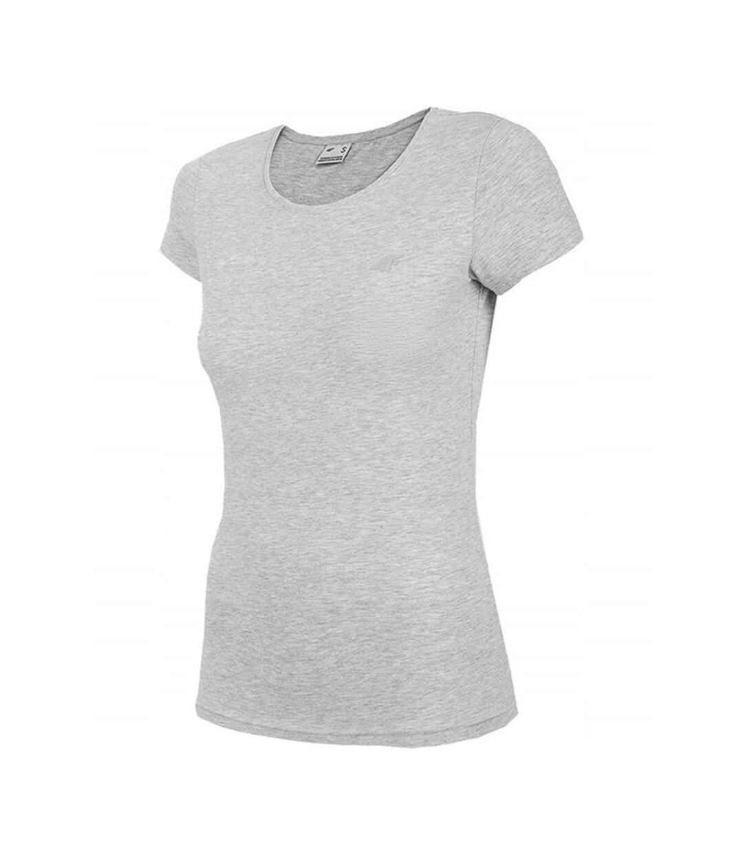T-shirt Ss23ttshf580 Femme Gris Argenté 4F-2