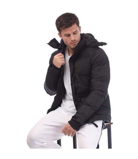 Mens Padded Puffer Jacket Black Loyalty & Faith
