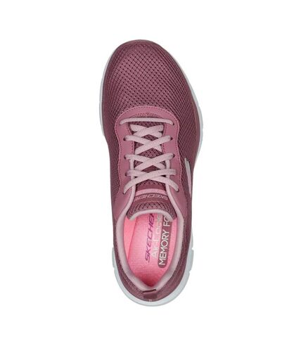 Womens/ladies flex appeal 4.0 brilliant view trainers mauve Skechers