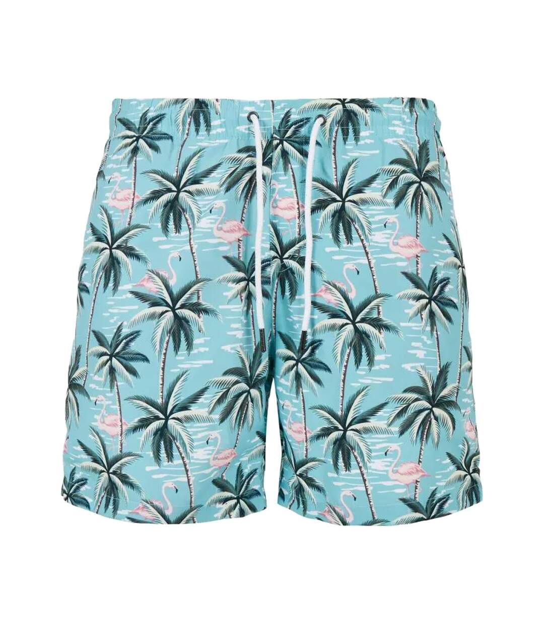 Short De Bain Motif/style Oiseaux Tropicaux Homme Bleu Vert Urban Classics-1