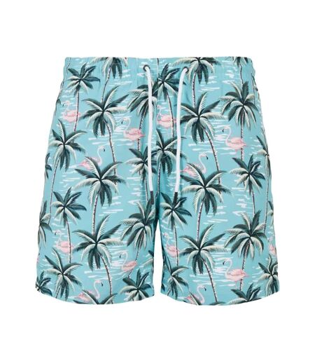 Short De Bain Motif/style Oiseaux Tropicaux Homme Bleu Vert Urban Classics