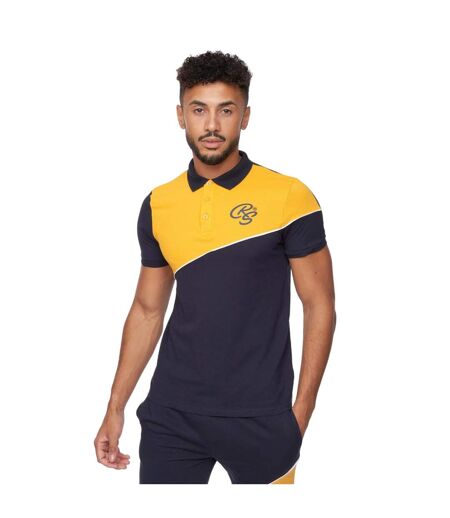 Ensemble polo et short ventamoore homme bleu marine / jaune Crosshatch Crosshatch