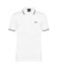 Mens Paddy Contrast Tipped Polo Shirt Off White Boss-1