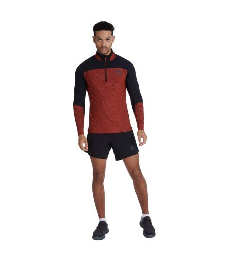 Mens elite ptf half zip top black/cherry tomato Umbro