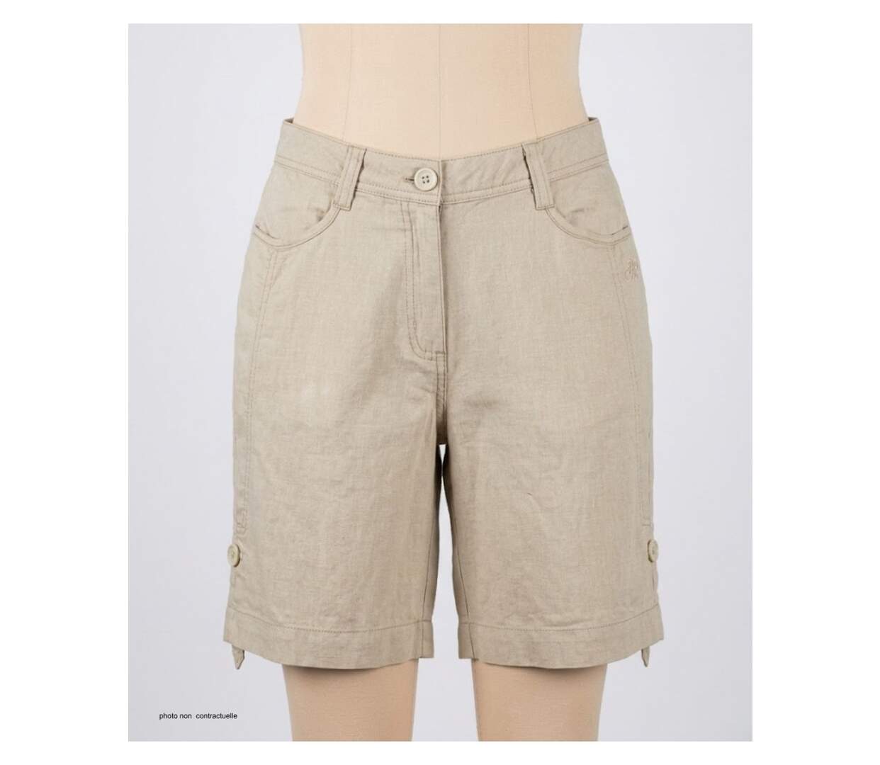 MAYFLOWER MINDY1 : Short en lin pour femme au confort modulable-3