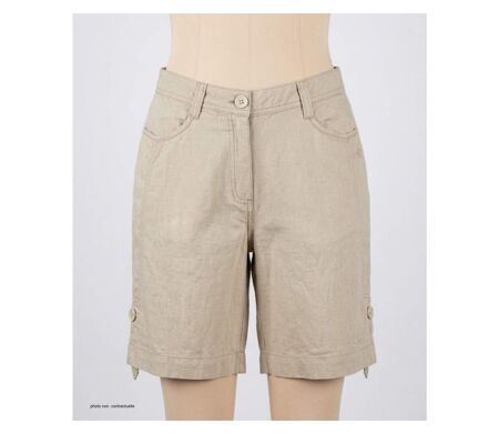MAYFLOWER MINDY1 : Short en lin pour femme au confort modulable
