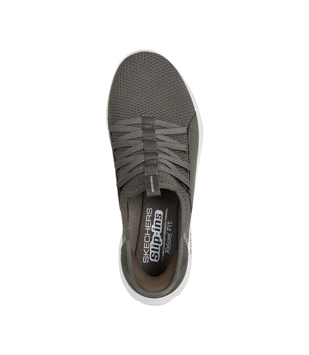 Womens/ladies Sport Ballet Chic Relaxed Fit Trainers Olive Skechers-4