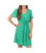 Robe Verte à Motifs Femme Vero Moda Easy - L