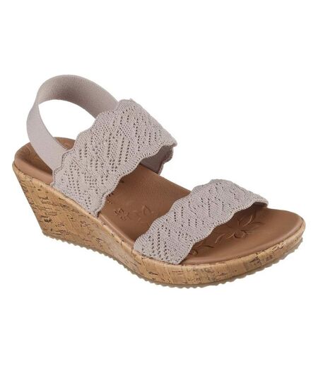 Womens/ladies Beverlee Timeless Touch Sandals Taupe Skechers