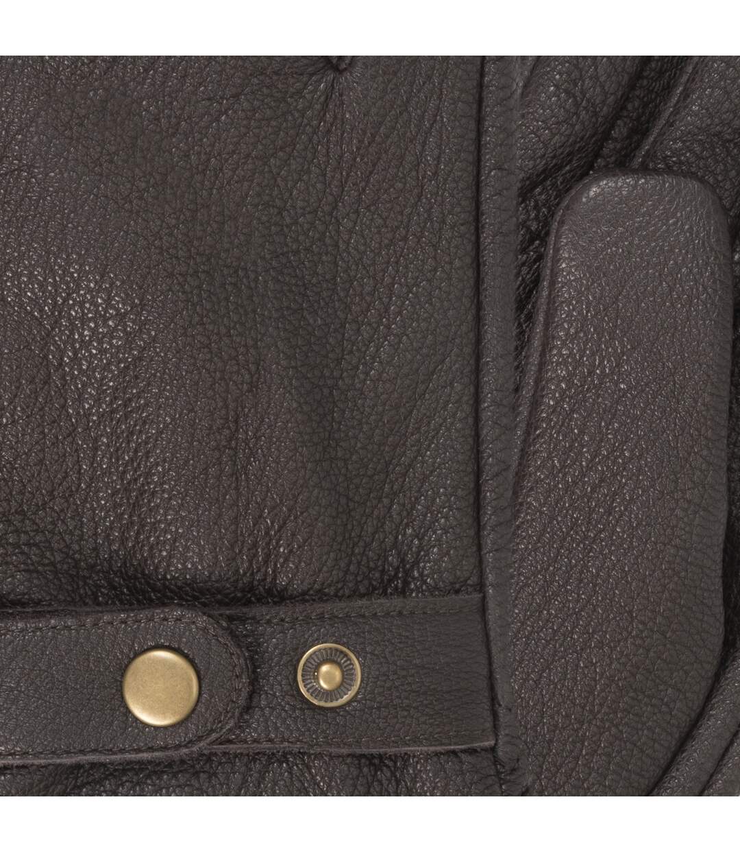 Isotoner Gants homme tactiles, en cuir de chèvre, doublé imitation micro-fourrure-2