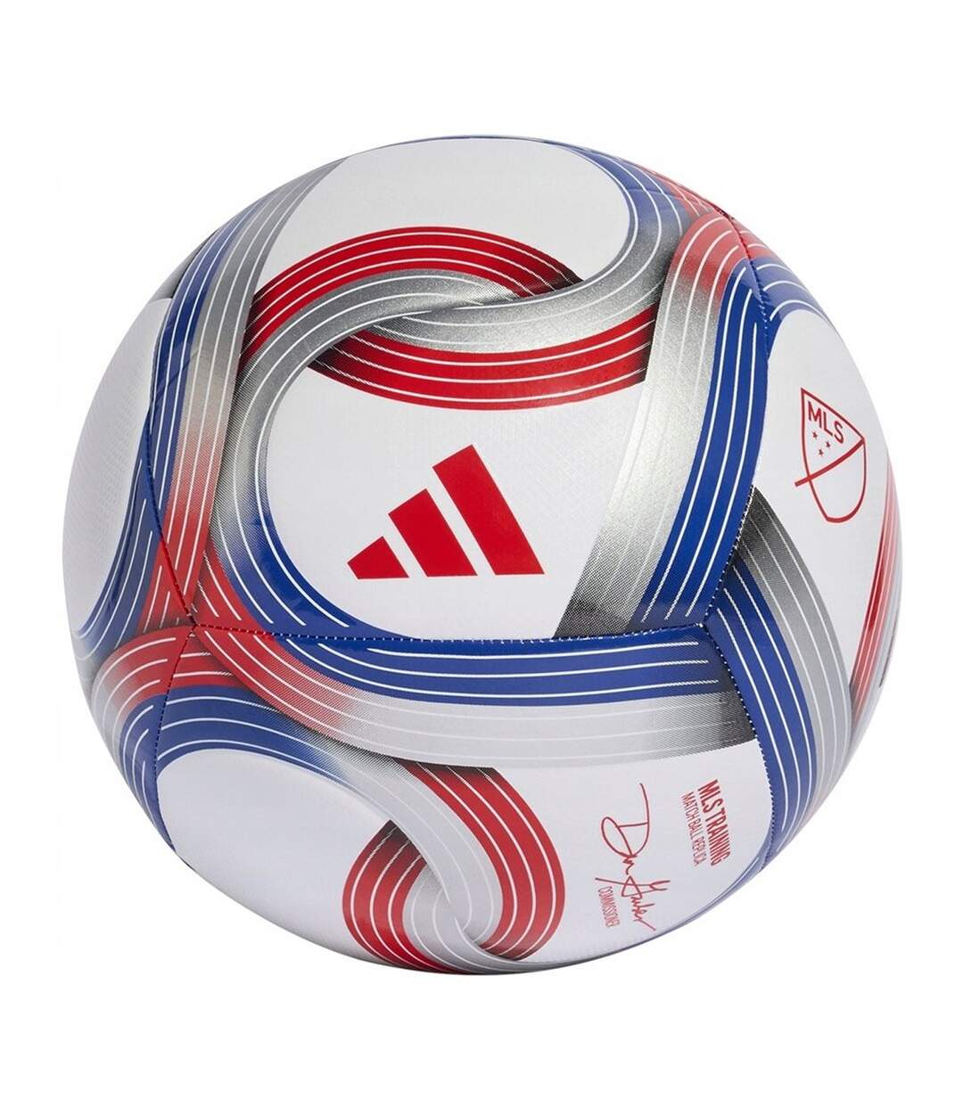Ballon De Foot Pour Entraînement Motif/style Logo Mls Club Taille 5 Blanc Rouge Bleu Adidas-1