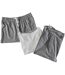 Ensemble Pyjama Court Femme Blanc Gris Towel City-3