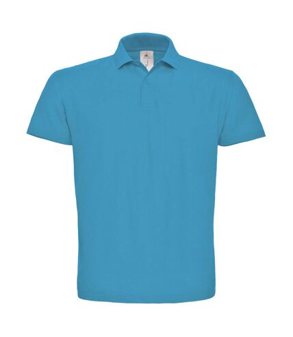 Mens id.001 cotton polo shirt atoll blue B&C