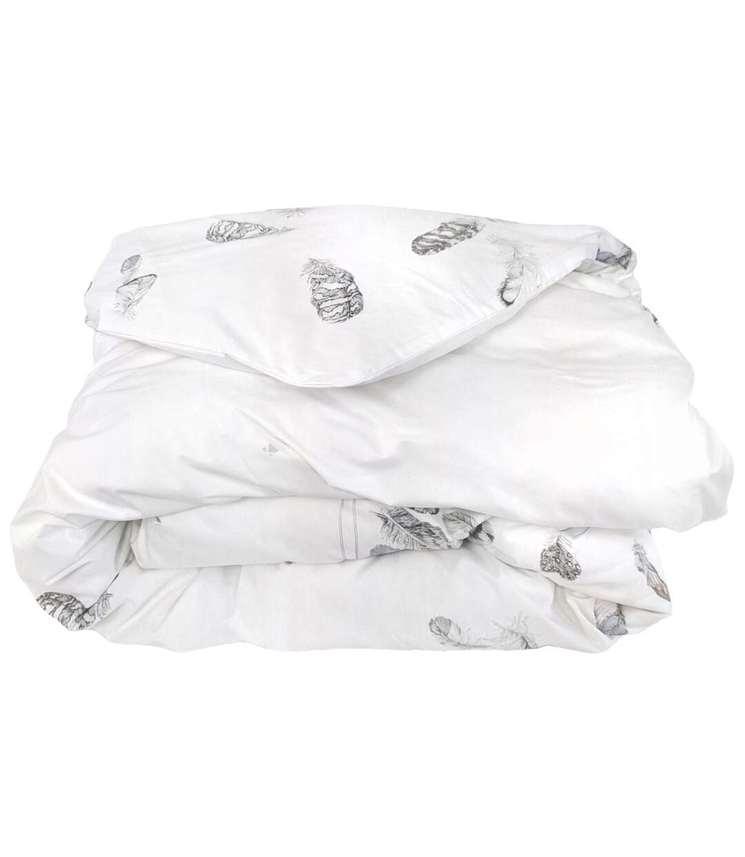 Housse de couette percale pur coton PLUMES-1