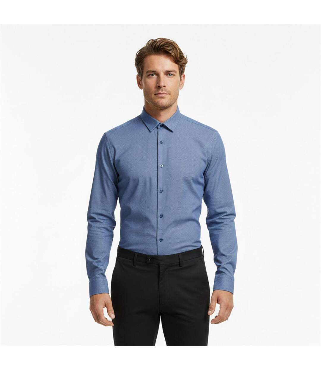 Chemise Habillée Hank S Homme Bleu Boss-3