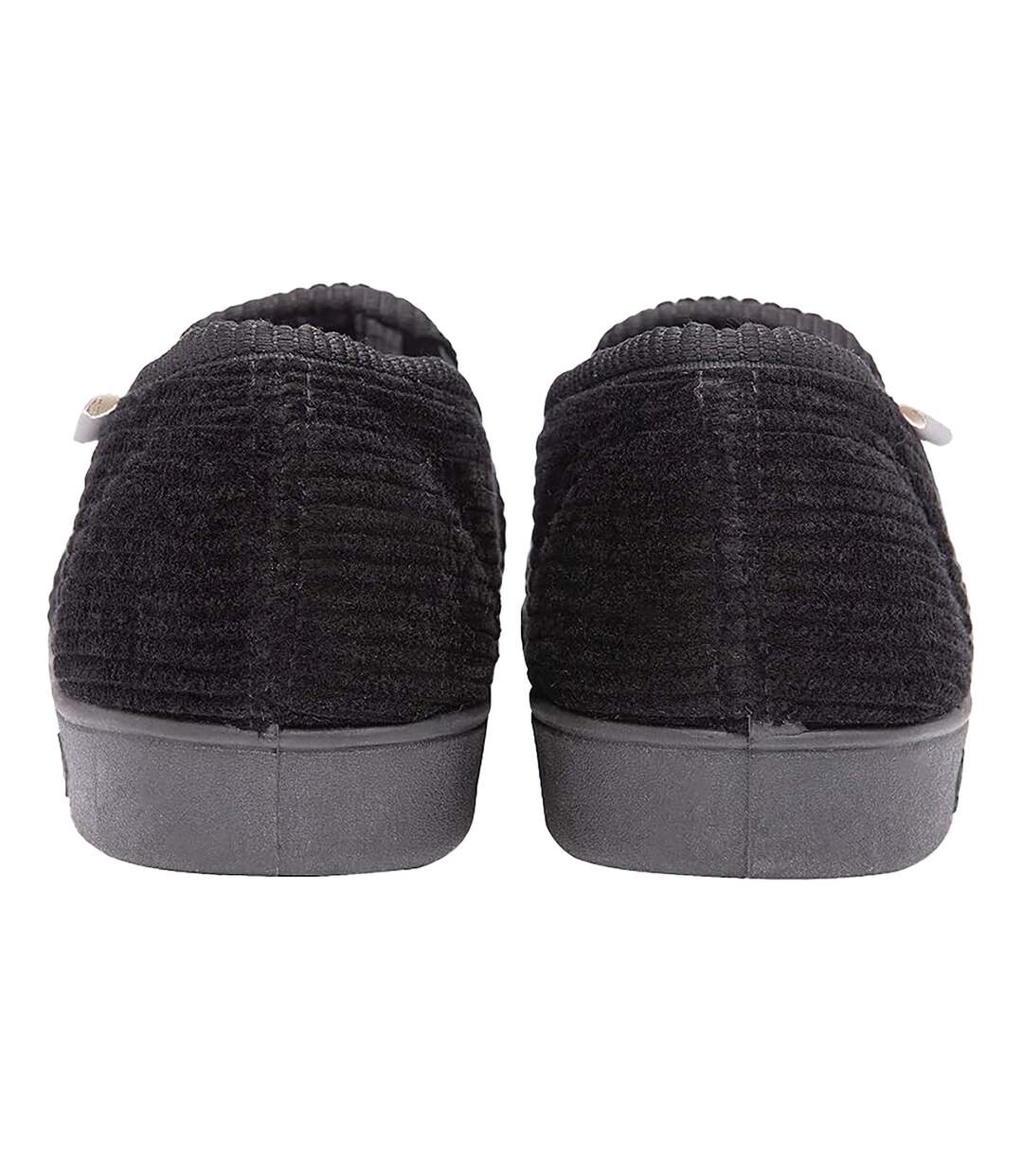 Mens Tartan Lined Slippers With Memory Foam-4